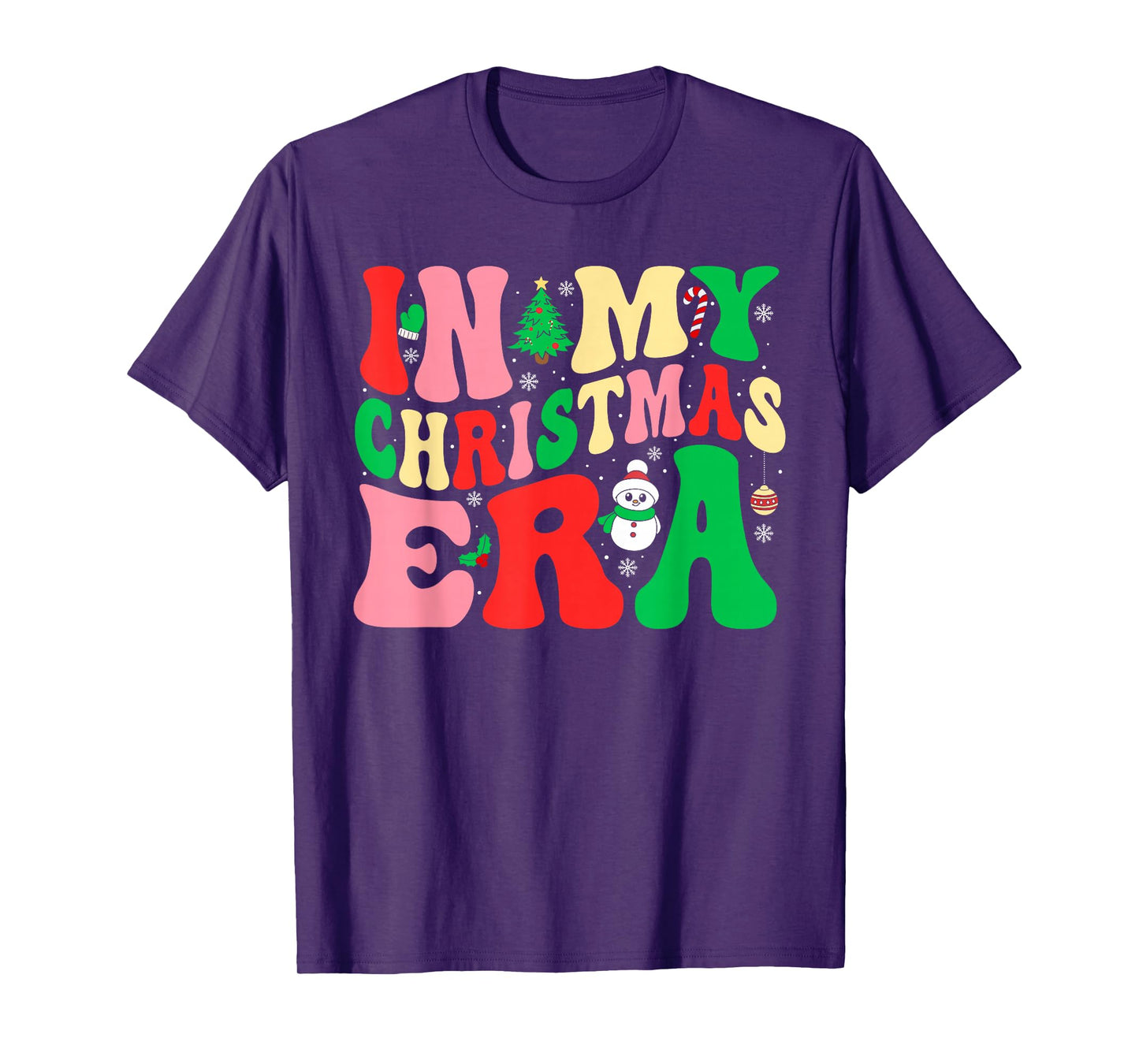 in My Christmas Era Shirt Groovy Retro Family Xmas Pajamas T-Shirt