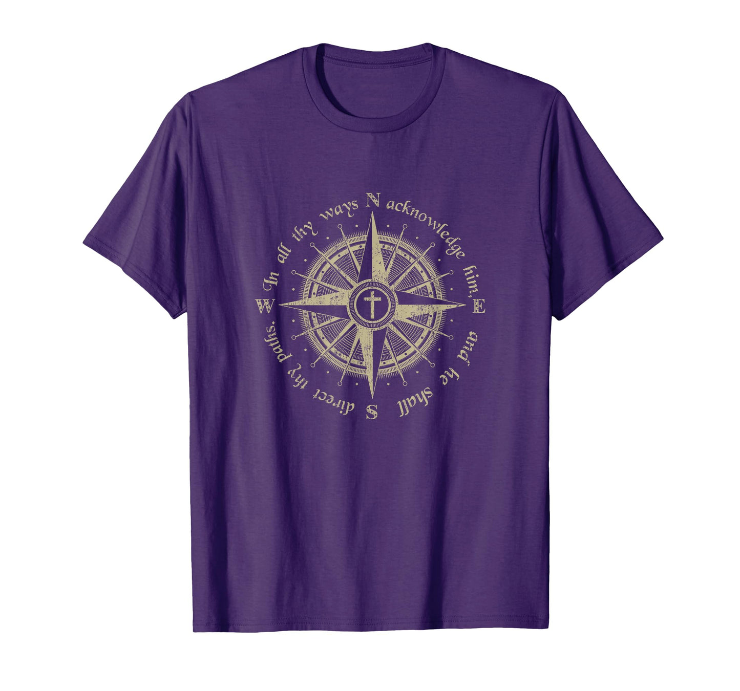 God Will Direct Your Path Compass Religion Christian T-Shirt T-Shirt