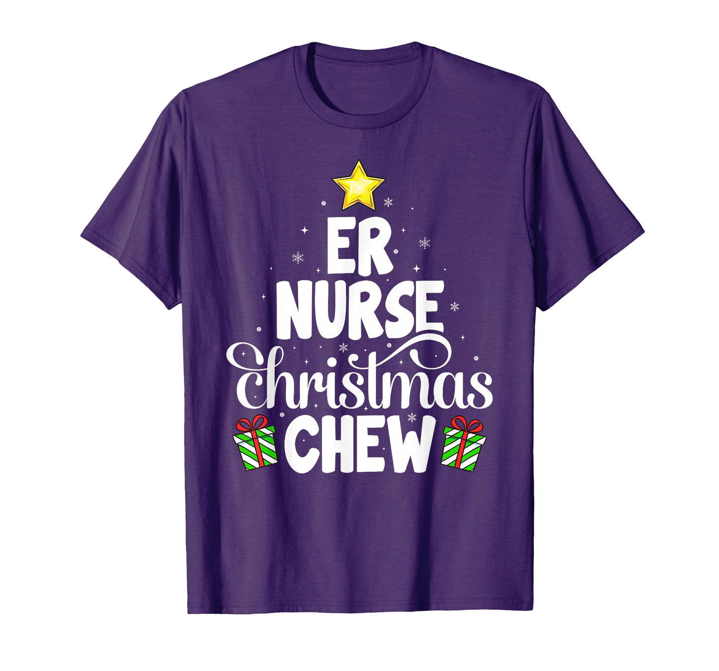 ER Nurse Christmas Crew Funny Nursing Medical Nurse Xmas T-Shirt