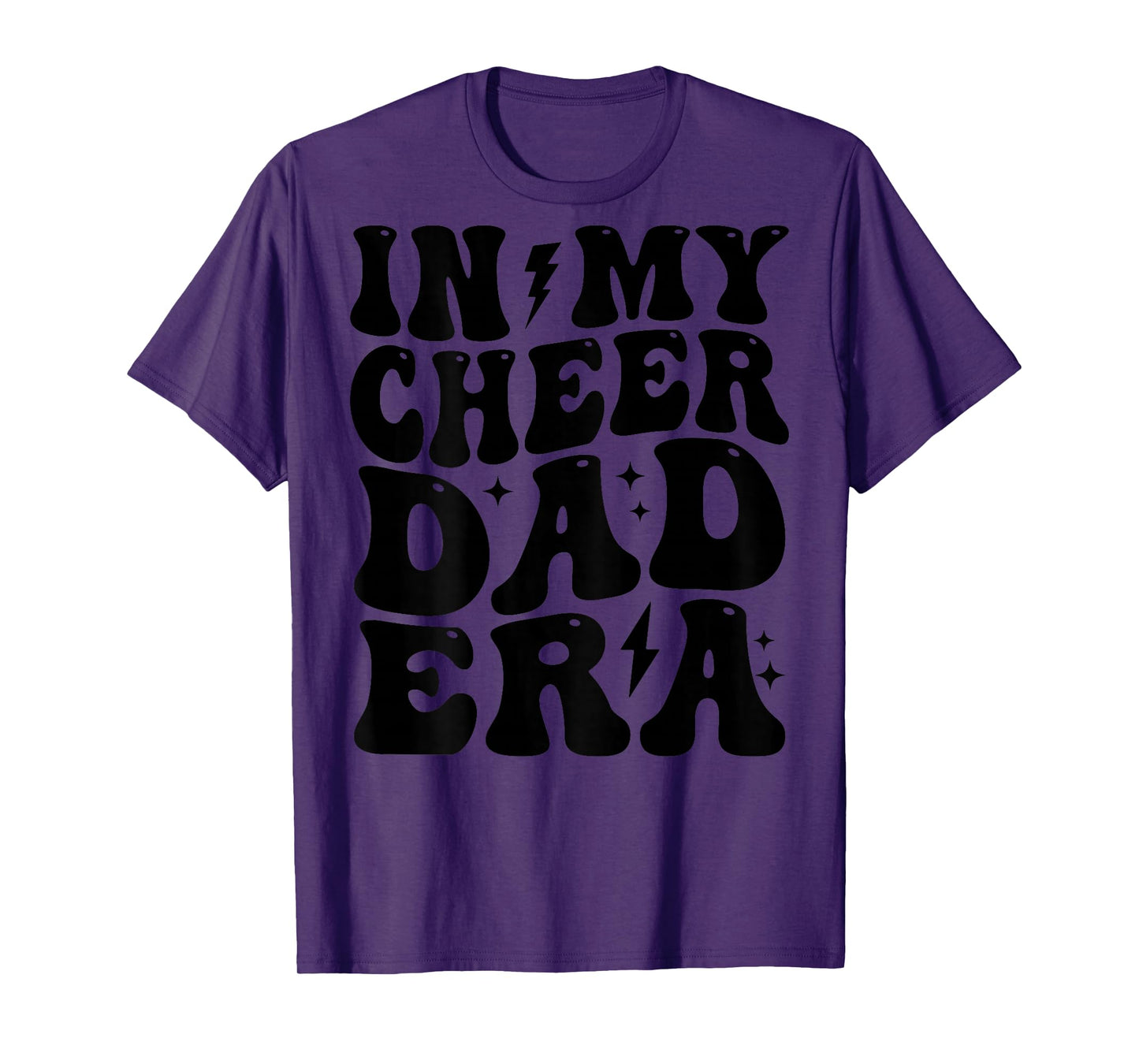 In My Cheer Dad Era Cheerleader Dad Sports Groovy Design T-Shirt