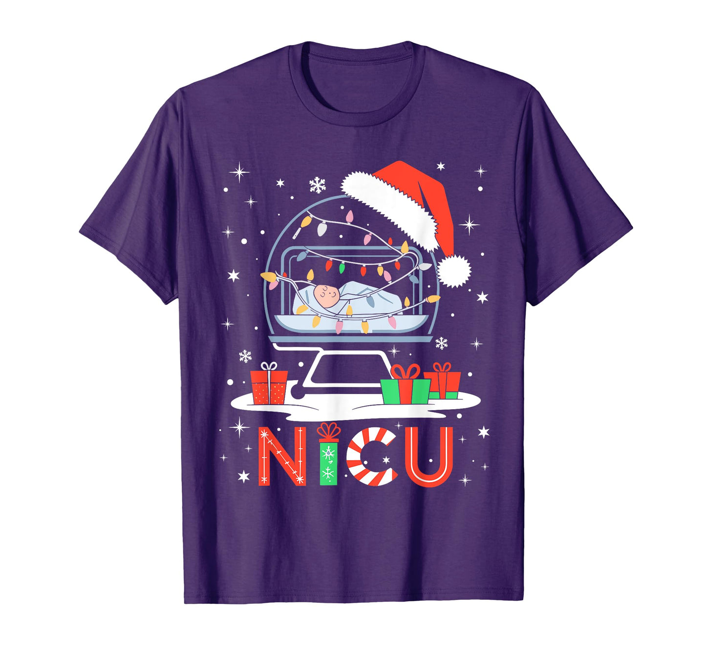 Neonatal Intensive Care Unit Xmas Funny Nicu Nurse Christmas T-Shirt
