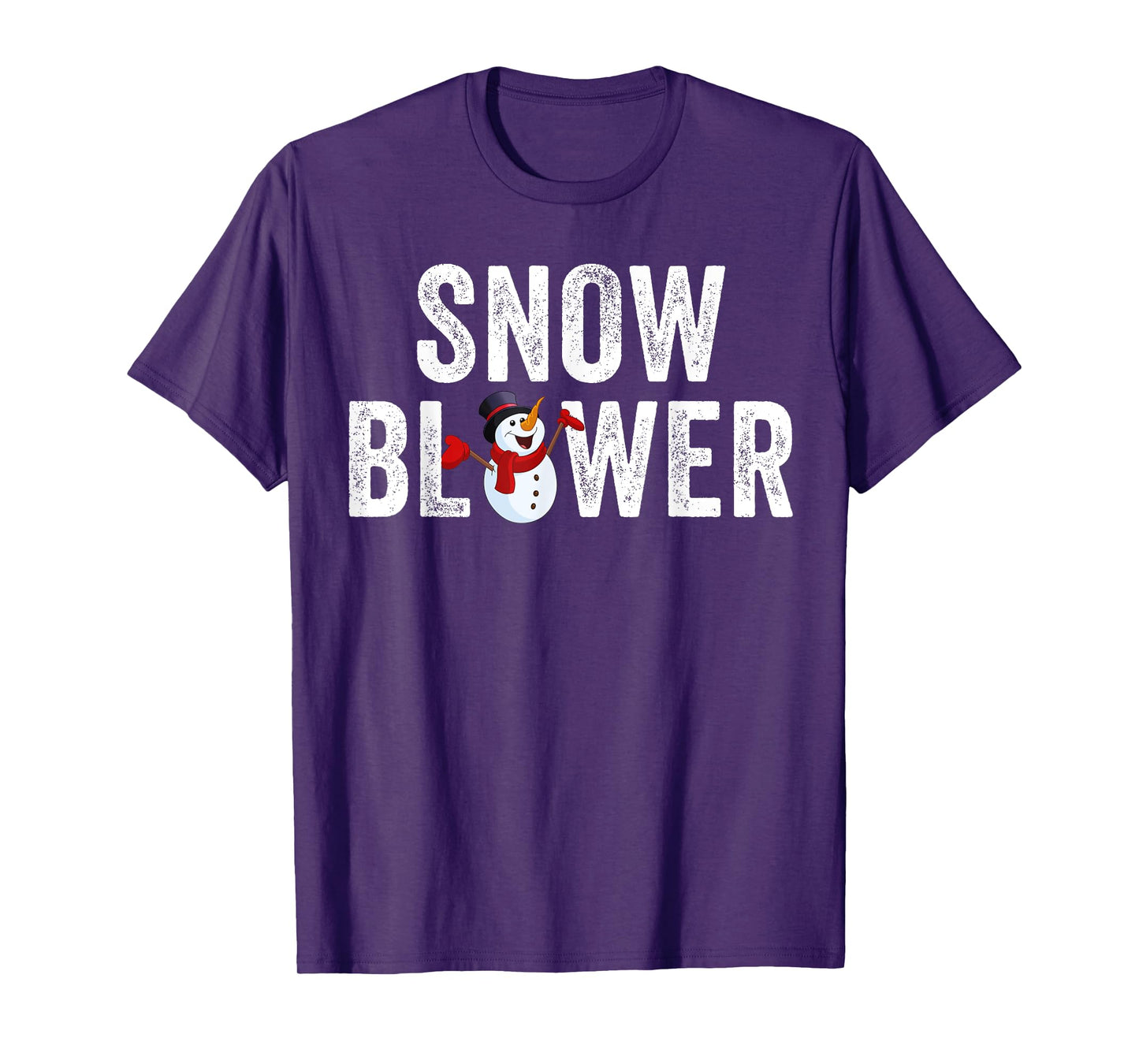 Snowman and Snow Blower Couples Matching Christmas Costume T-Shirt