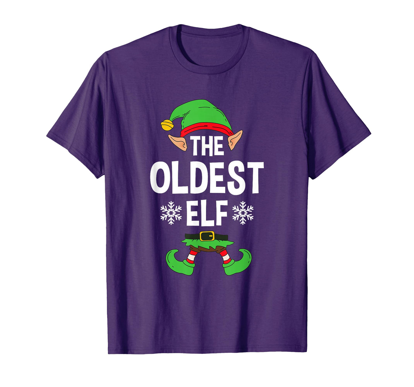 The Oldest Elf Party Family Group Matching X-Mas Saying T-Shirt