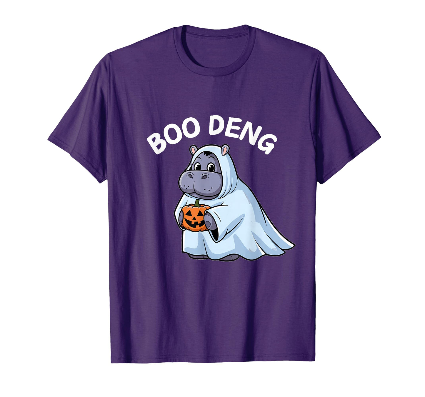 Cute Moo Deng Funny Boo Deng Halloween Costume T-Shirt