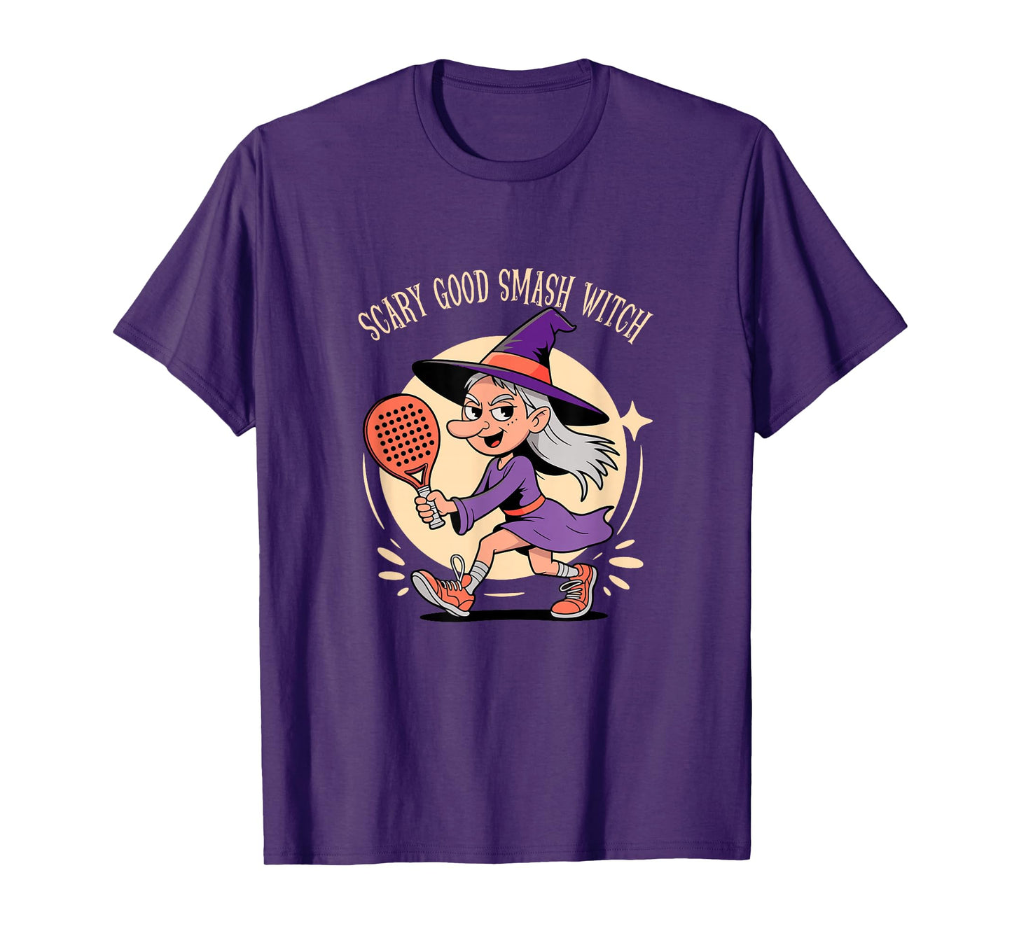 Scary Good Smash Witch Padel Halloween Pun T-Shirt