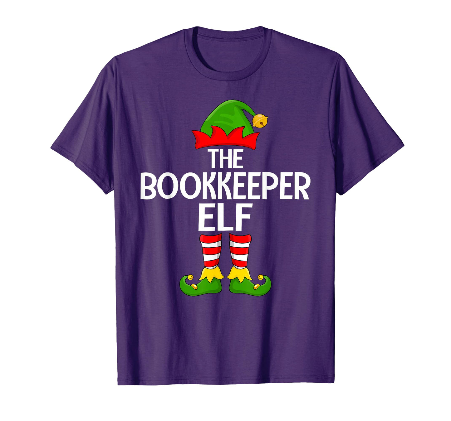 Bookkeeper Elf Xmas Matching Family Elf Squad Christmas T-Shirt