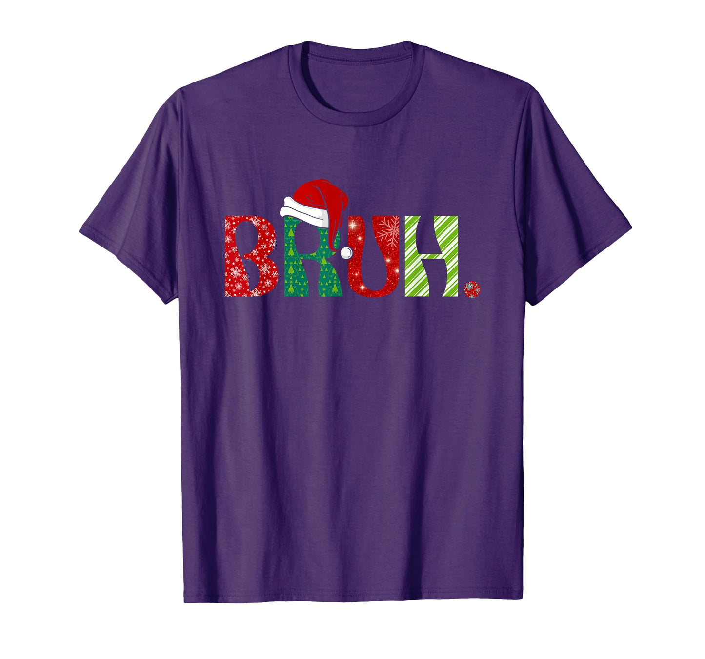 Merry Christmas Bruh Santa Claus Snow Xmas Matching Family T-Shirt