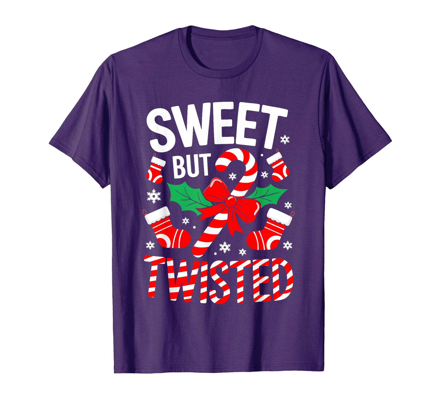 Sweet But Twisted Shirt Men Women Kids Christmas Candy Cane T-Shirt