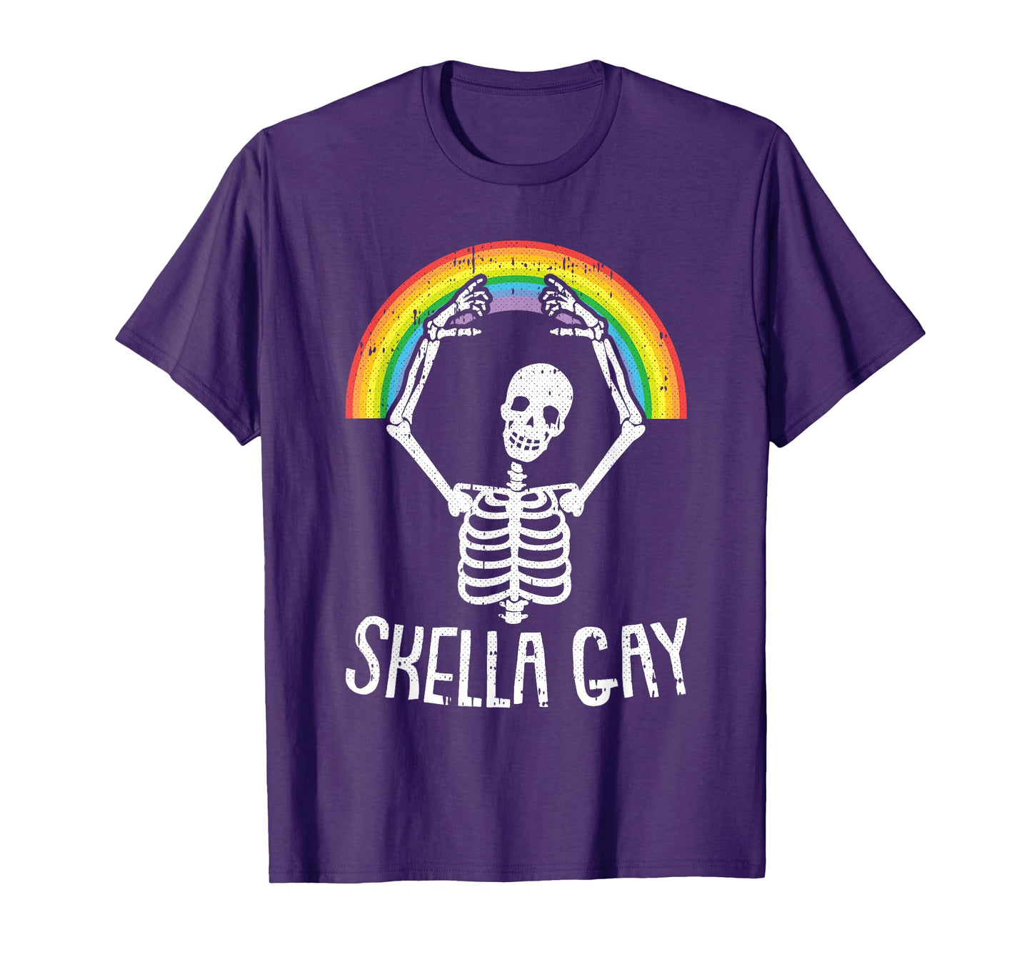 Gay Skeleton Lazy Halloween Costume Funny Skull LGBT-Q Pride T-Shirt