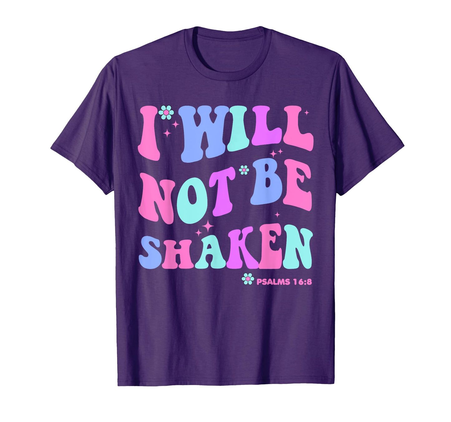 I Will Not Be Shaken Christian-Shirt Jesus Cute Girl Toddler T-Shirt