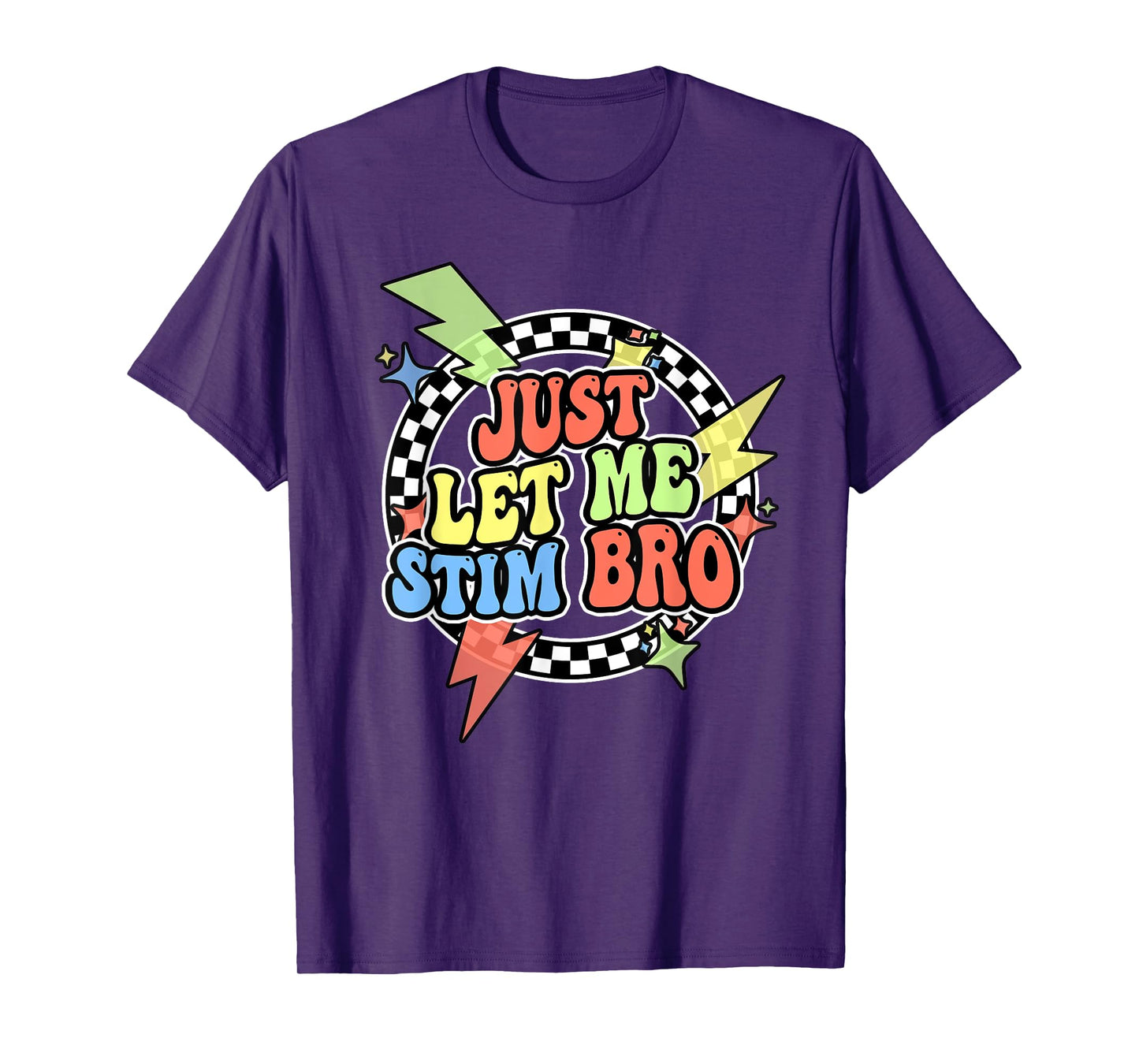 Retro Just Let Me Stim Bro Shirt Kids Toddler Awareness T-Shirt