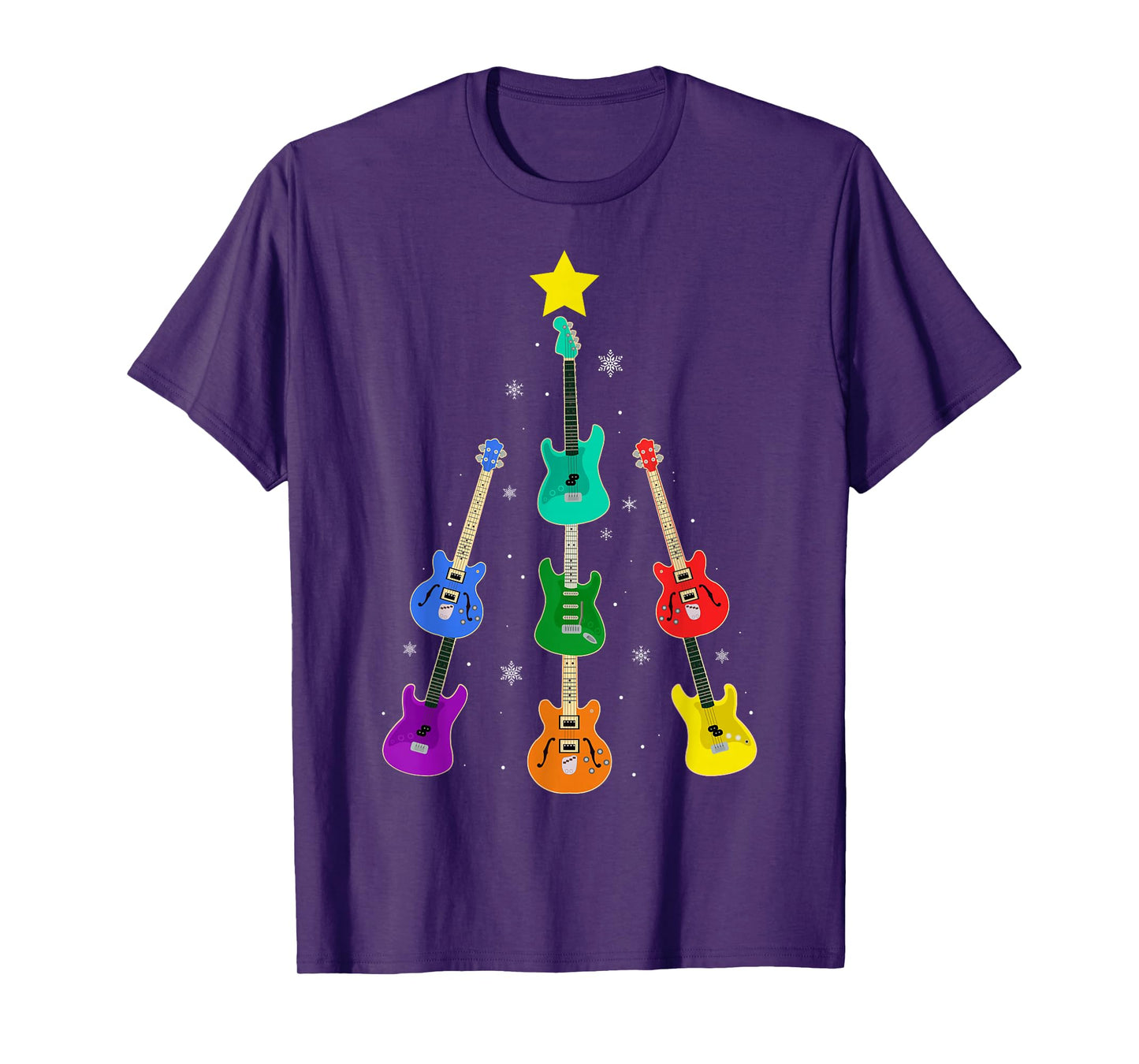 Guitar Christmas Tree Musical Guitar Lovers Guitarist Xmas T-Shirt