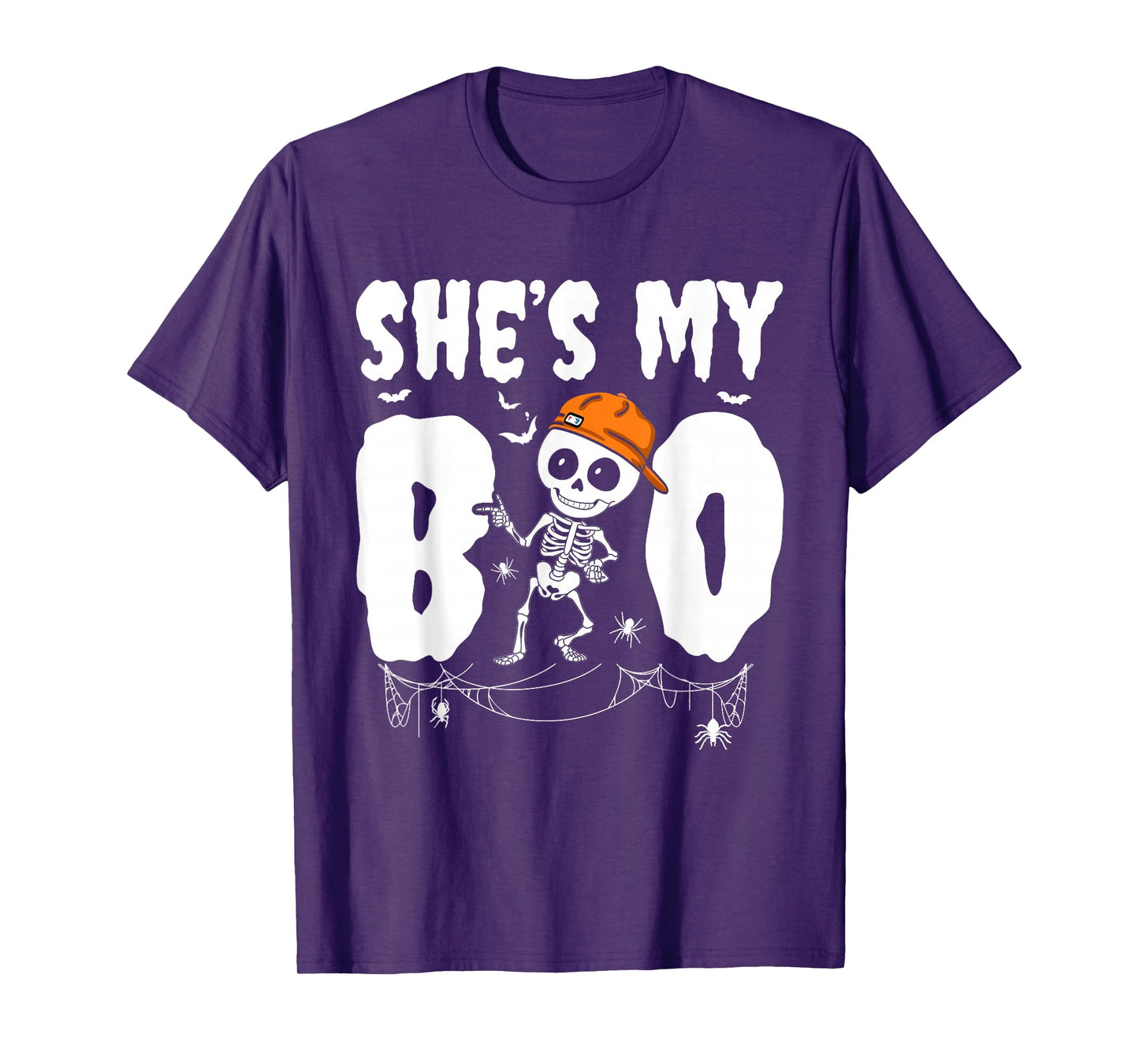 Halloween Matching Couple Fun Skeleton Shes My Boo Boyfriend T-Shirt