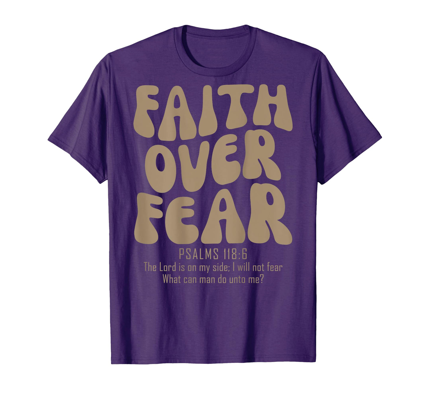 Faith Over Fear Christian Women Girls Jesus Religious T-Shirt