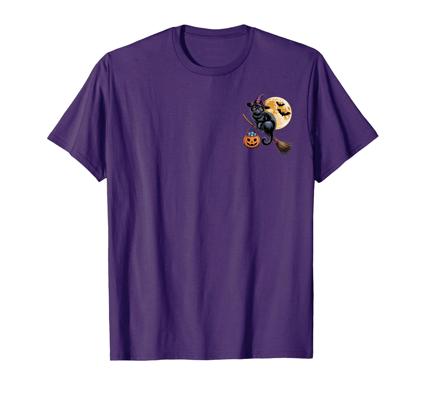Witchy Cat Halloween Lovers Magical Evening Fun T-Shirt