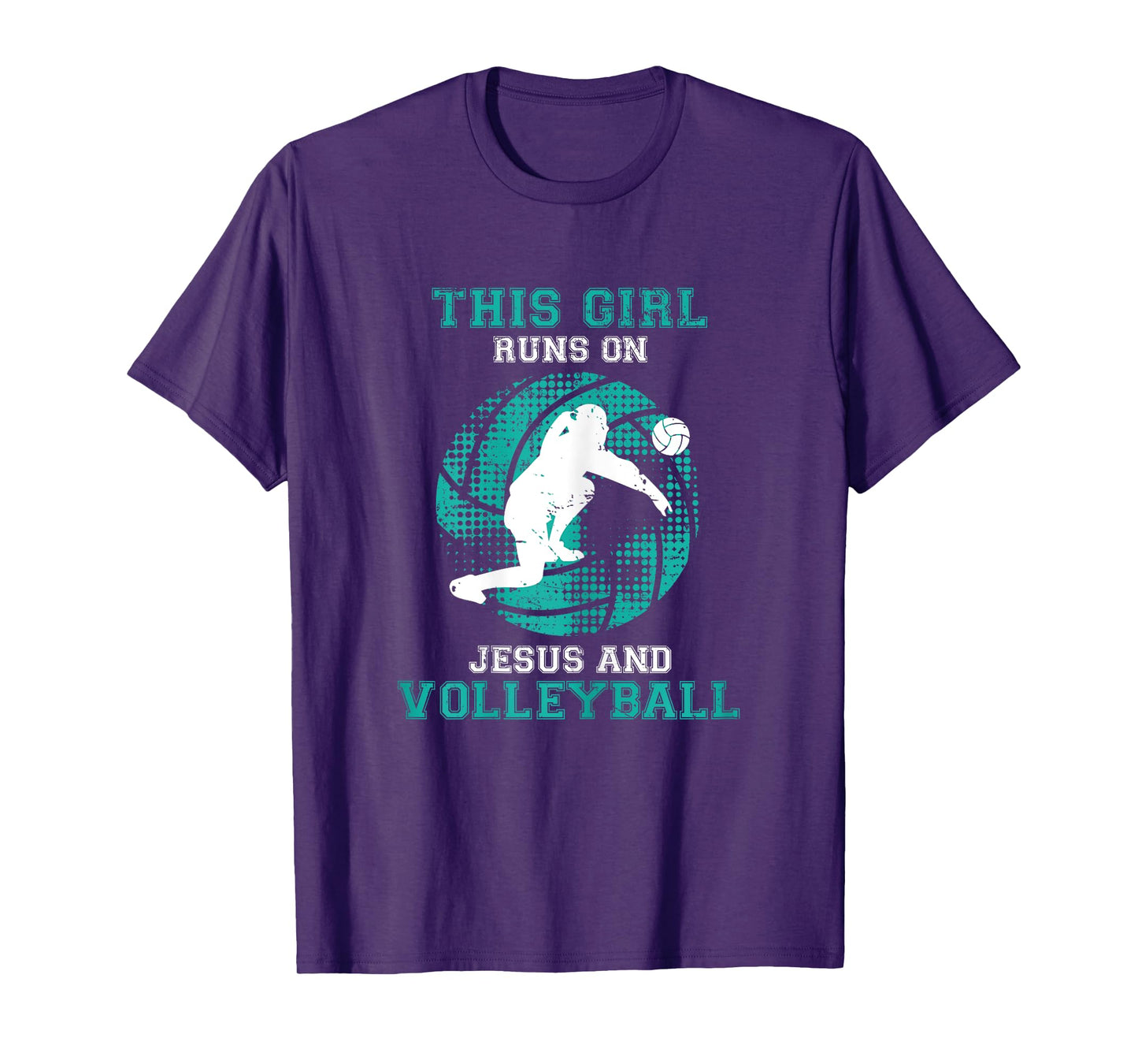 Cute Daughter Teen Girls Kids Her Jesus Christian Volleyball T-Shirt
