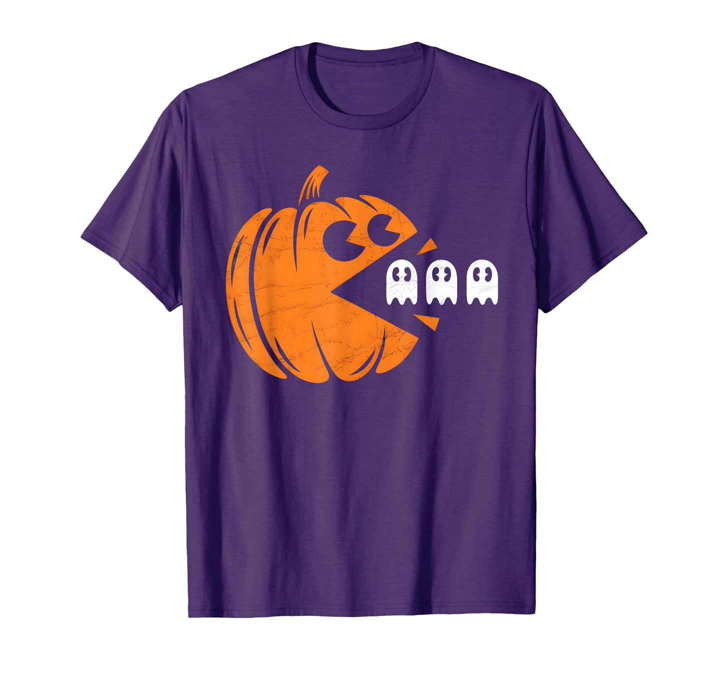 Halloween Gamer Pumpkin Eating Ghost Costume Men Boys Kids T-Shirt