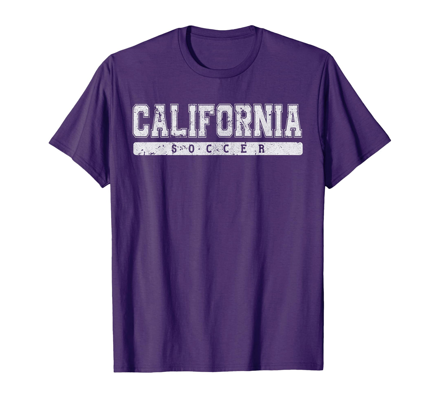 California Soccer White Vintage Text T-Shirt
