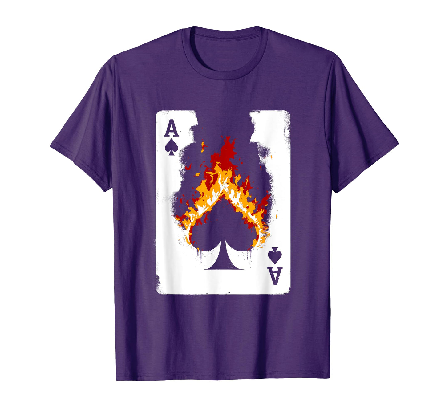 Burning Ace Of Spades - Vintage Favorite Card Game Lover T-Shirt