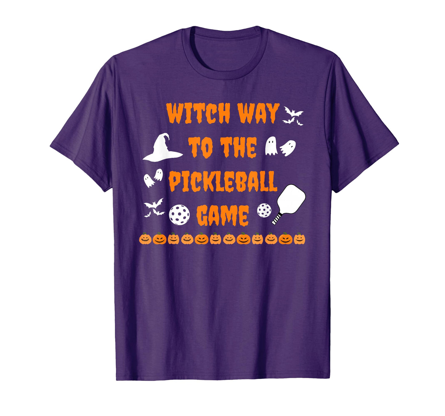 Witch Way to The Pickleball Game Spooky Halloween Sports T-Shirt