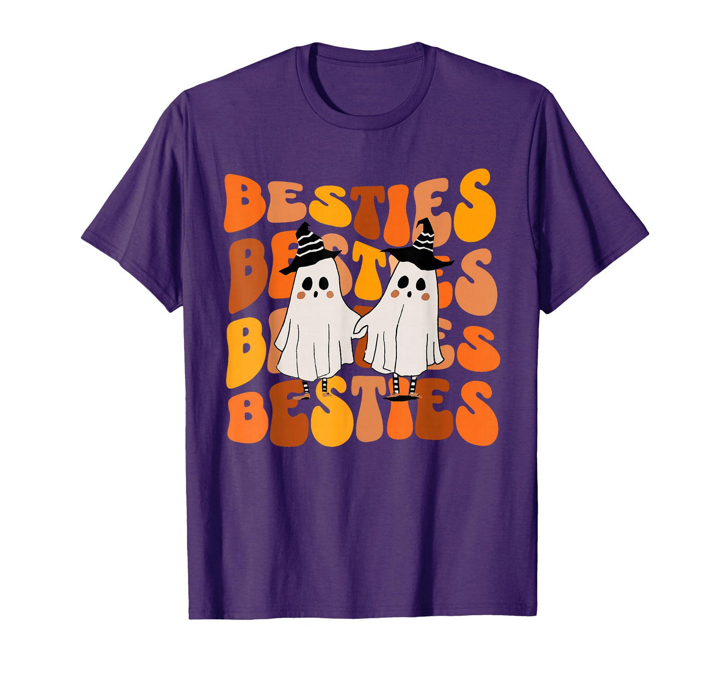 Halloween Ghost Besties Matching Costume T-Shirt