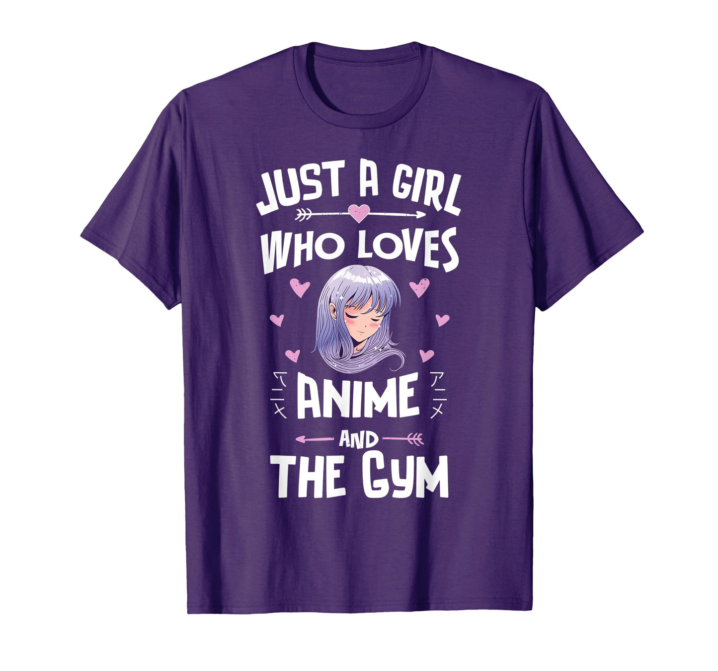 Just A Girl Who Loves Anime And The Gym Gift Women T-Shirt