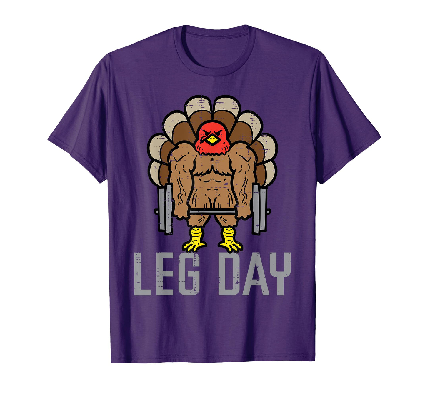 Thanksgiving Turkey Leg Day Weightlifting Gym Men Women Kids T-Shirt