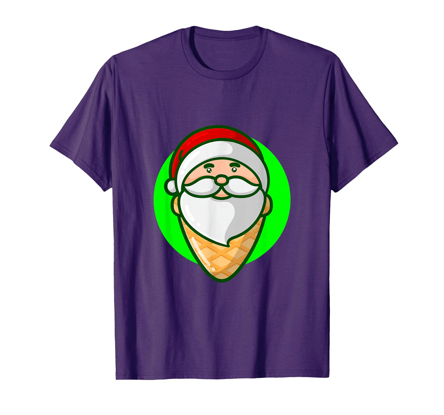 ice Cream Cone Santa Funny Christmas T-Shirt