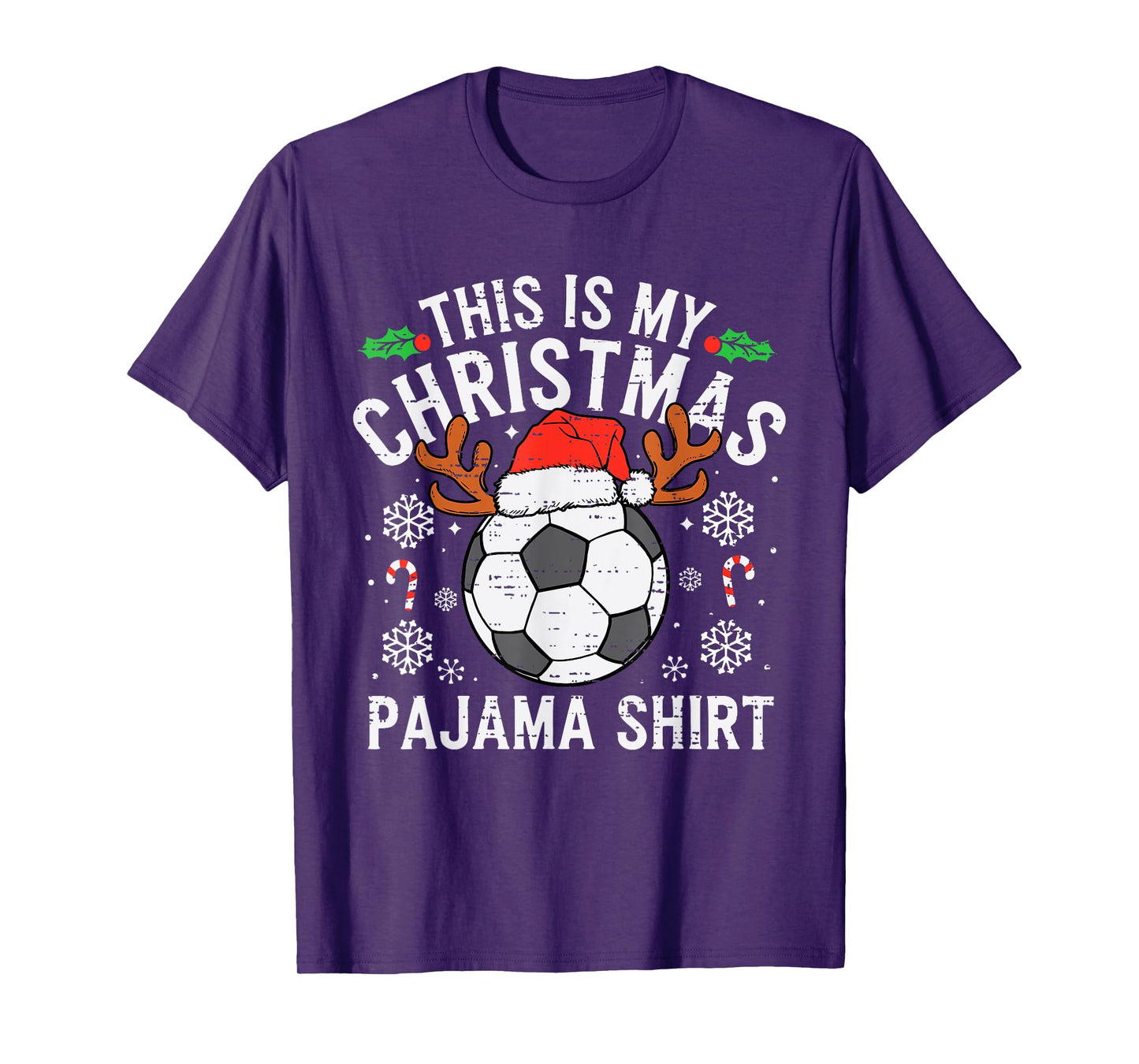 This Is My Soccer Christmas Pajama Shirt Sports Mens Boy Kid T-Shirt