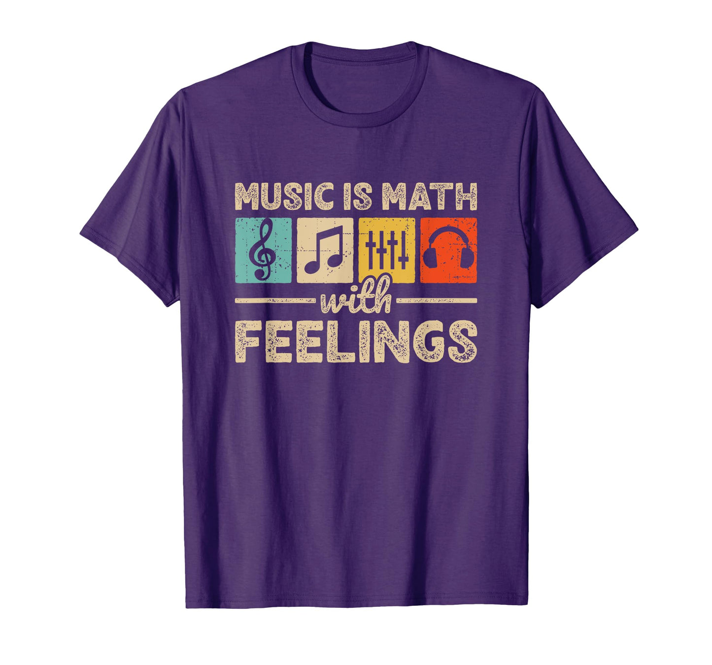 Music Is Math With Feelings Lover Musician EDM Music T-Shirt
