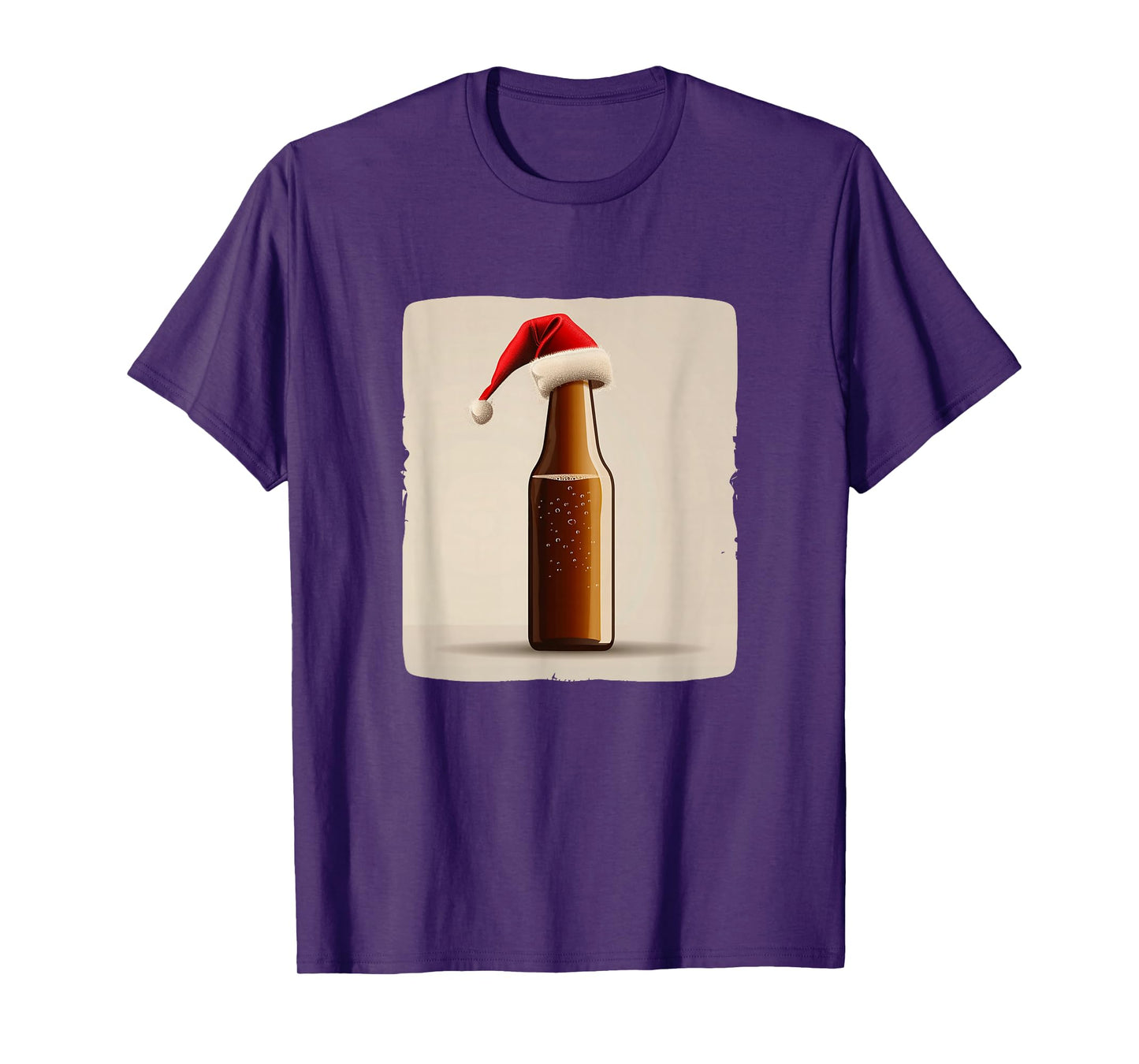 Christmas Cheer Bottle with Santa Hat for a Festive Look T-Shirt