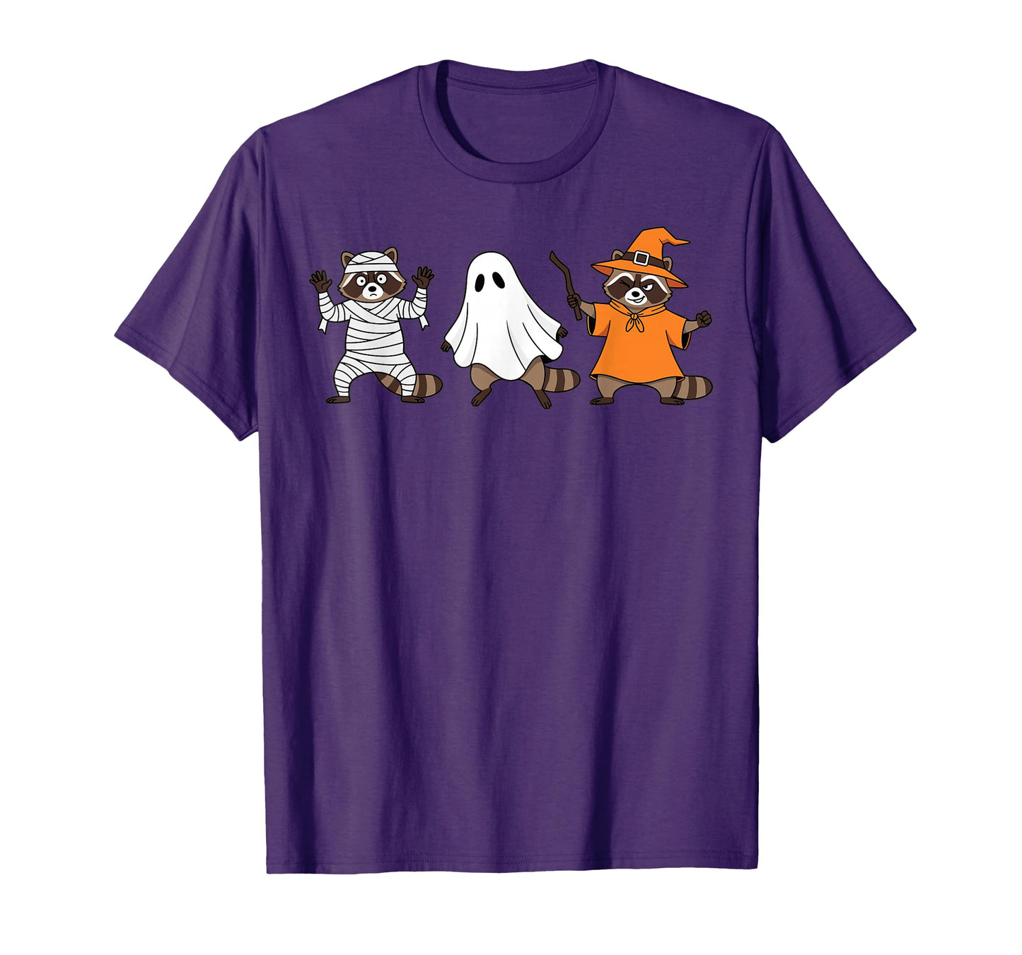 Halloween Raccoon Costume Funny Cute Spooky Design T-Shirt