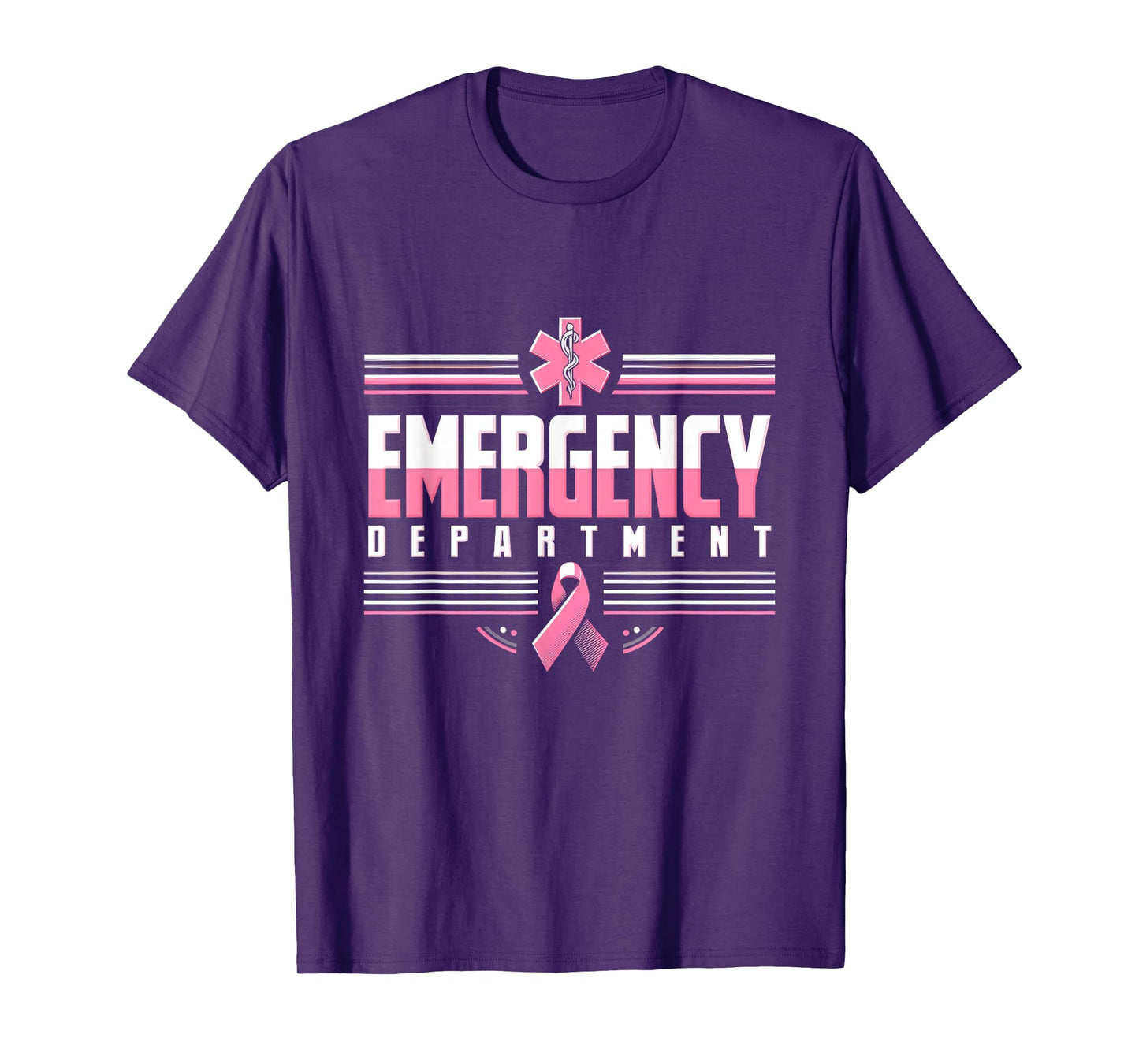 Emergency Department Emergency Room Nurse Breast Cancer T-Shirt