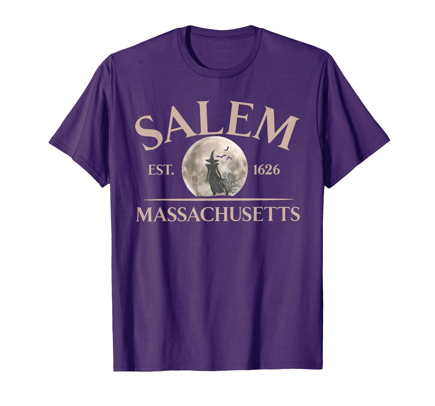 Salem Est 1626 Massachusetts Halloween Witch Spooky Season T-Shirt