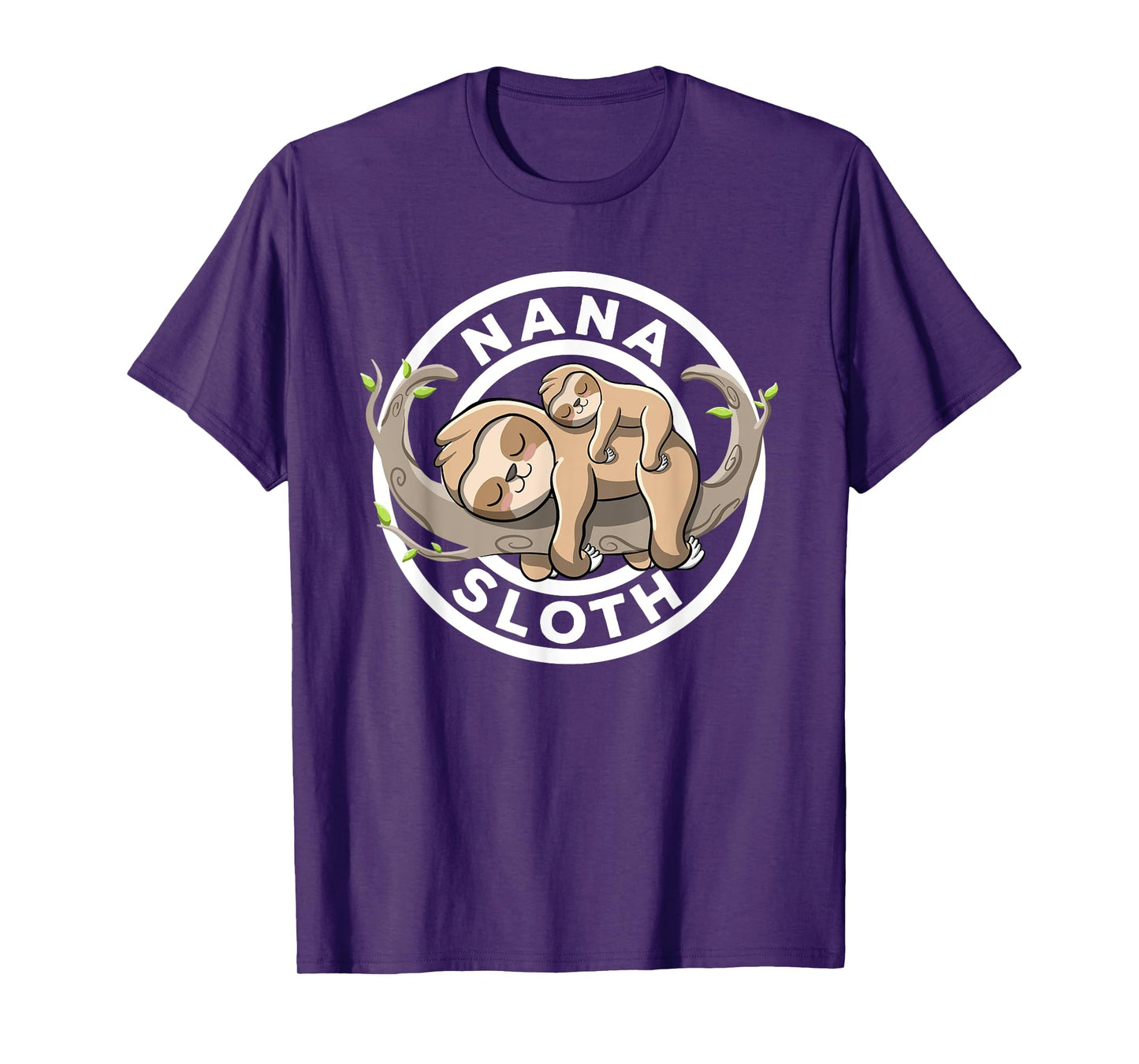 Nana Sloth Family Matching Zoo Nana To Be Granny Cute Sloth T-Shirt