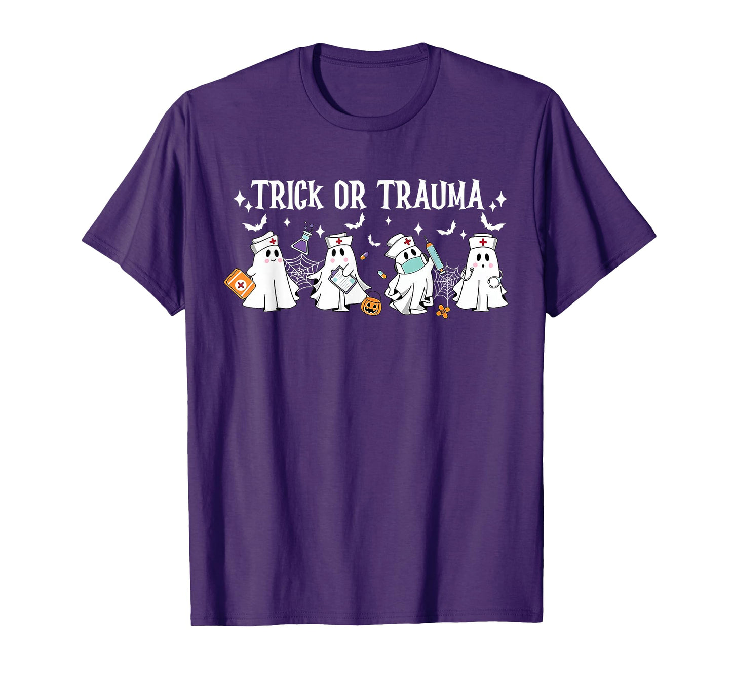 Halloween Nurse Trick Or Trauma Spooky Nurse Nurse Boo Crew T-Shirt