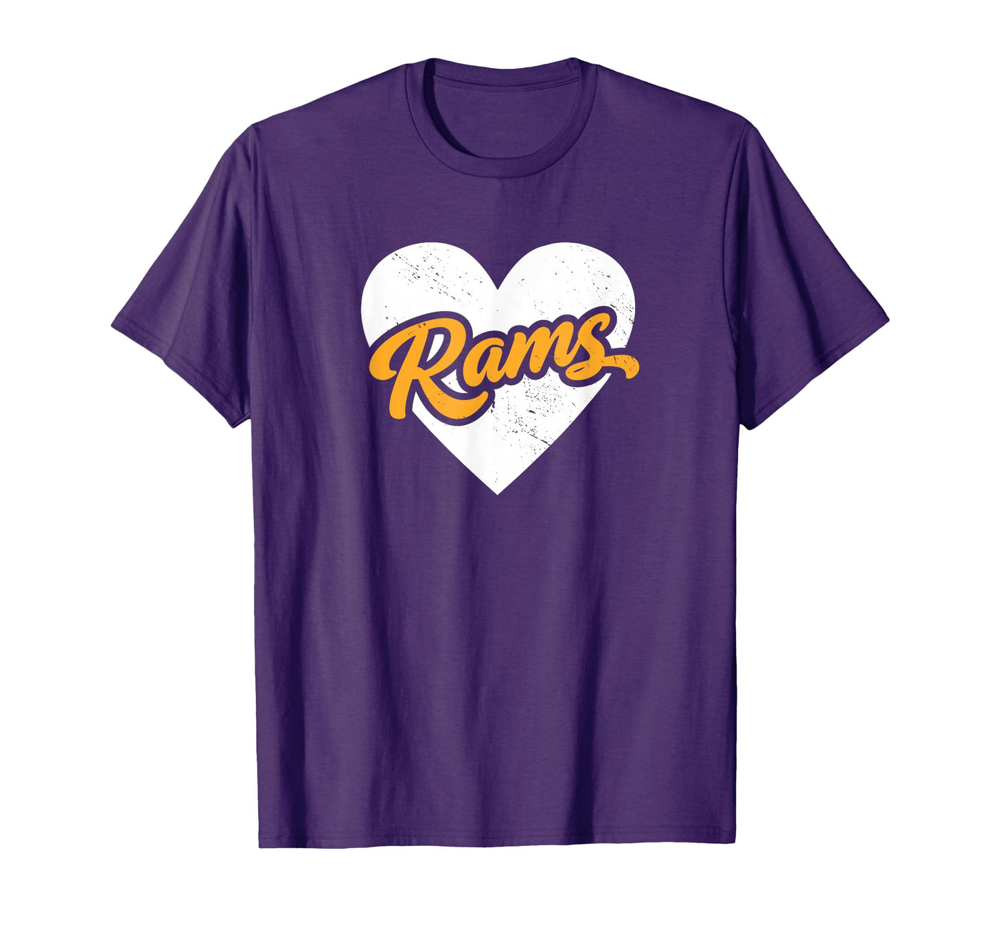 Vintage Rams High School Go Rams Pride Heart T-Shirt