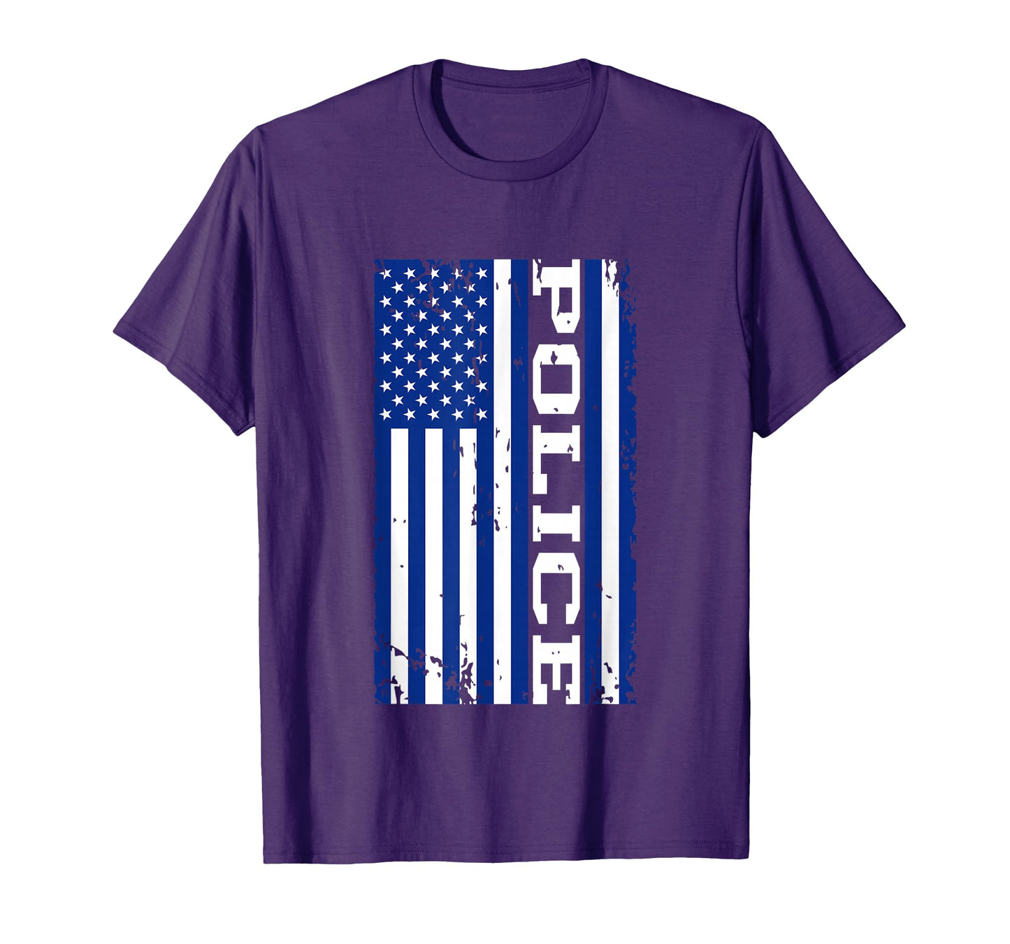 Police Officer USA American Flag T-Shirt