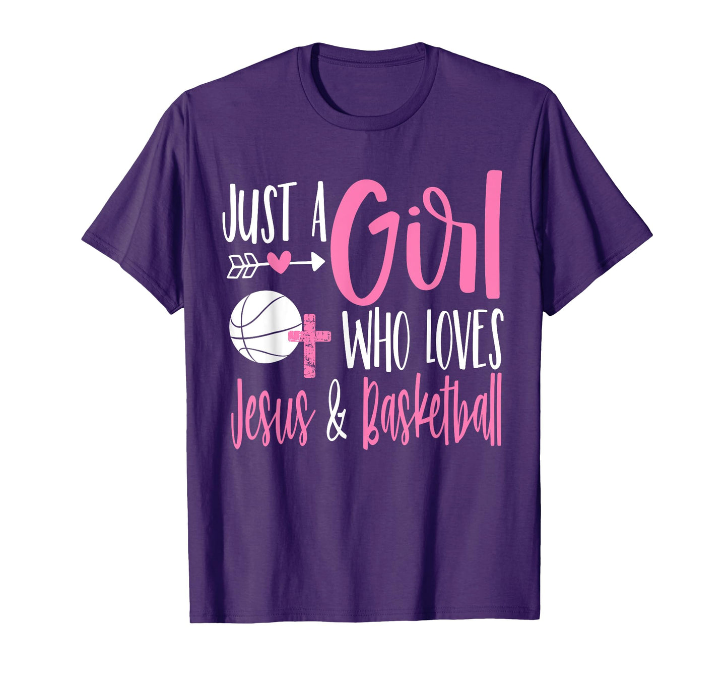 Just a Girl Who Loves Jesus and Basketball Christian Women T-Shirt