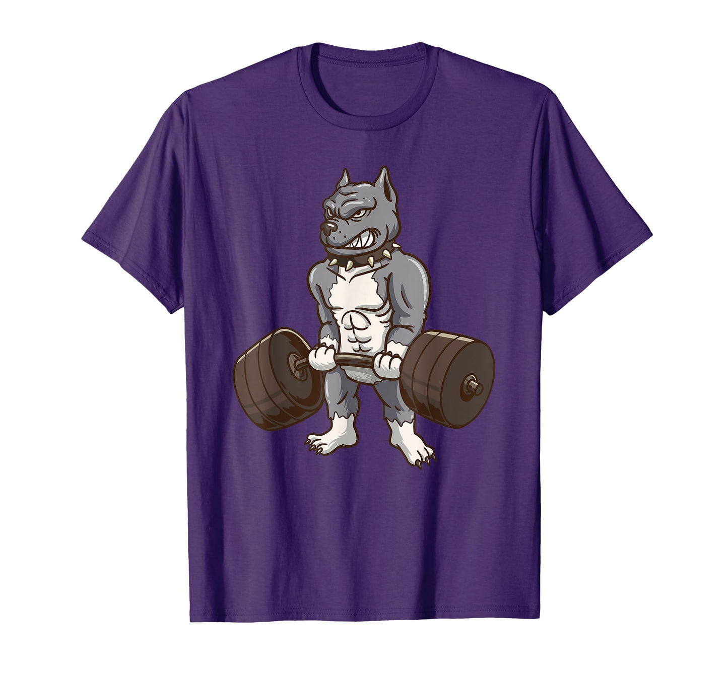 Pitbull Powerlifting Weight Lifting Dog Lovers Gift T-Shirt