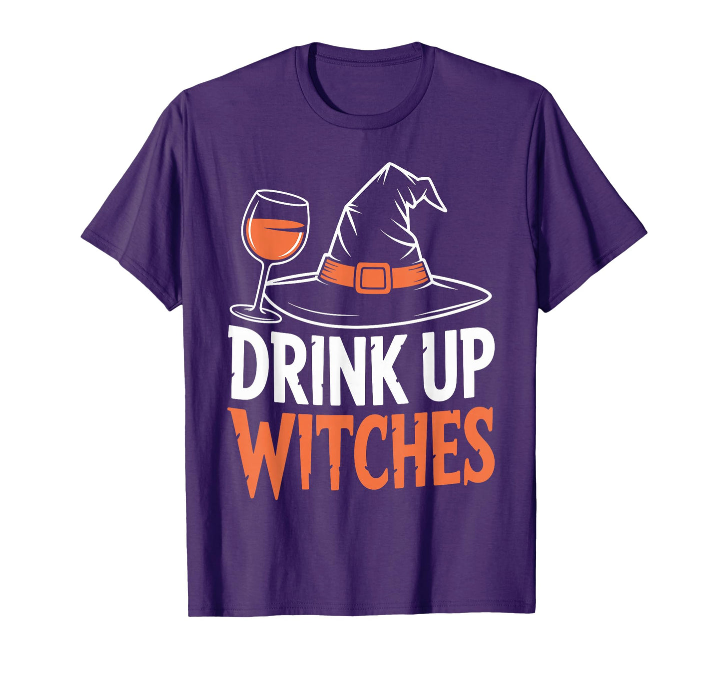 Drink Up Witches Wine Halloween Witch Hat Funny T-Shirt