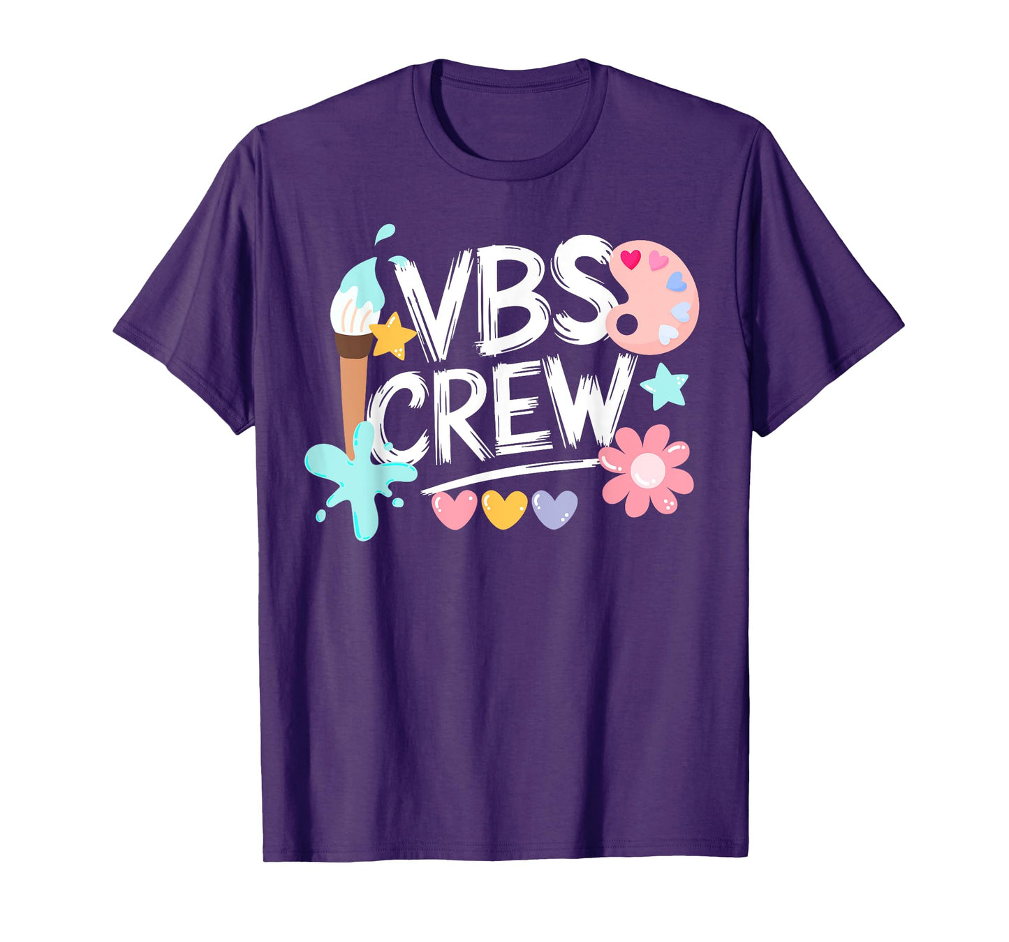 VBS Crew Vacation Bible School Paint Arts VBS Kids Volunteer T-Shirt