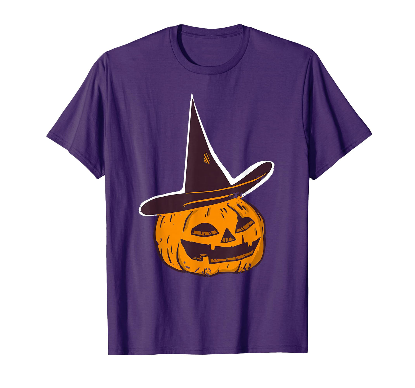 Pumpkin Witch Hat Halloween Humor Spooky Laugh T-Shirt