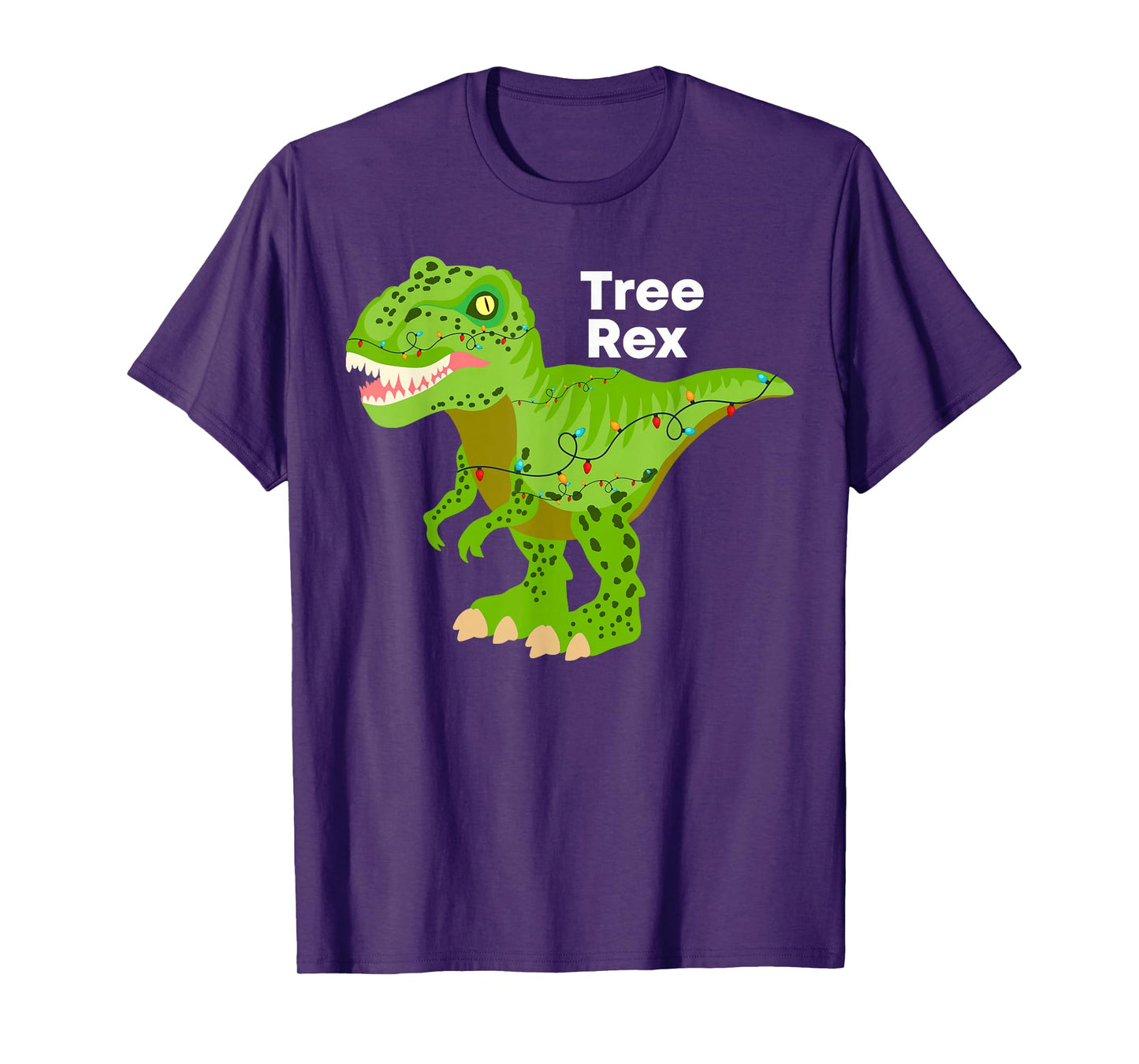 Tree Rex -Fun Dinosaur Christmas Lights Xmas Holiday Costume T-Shirt