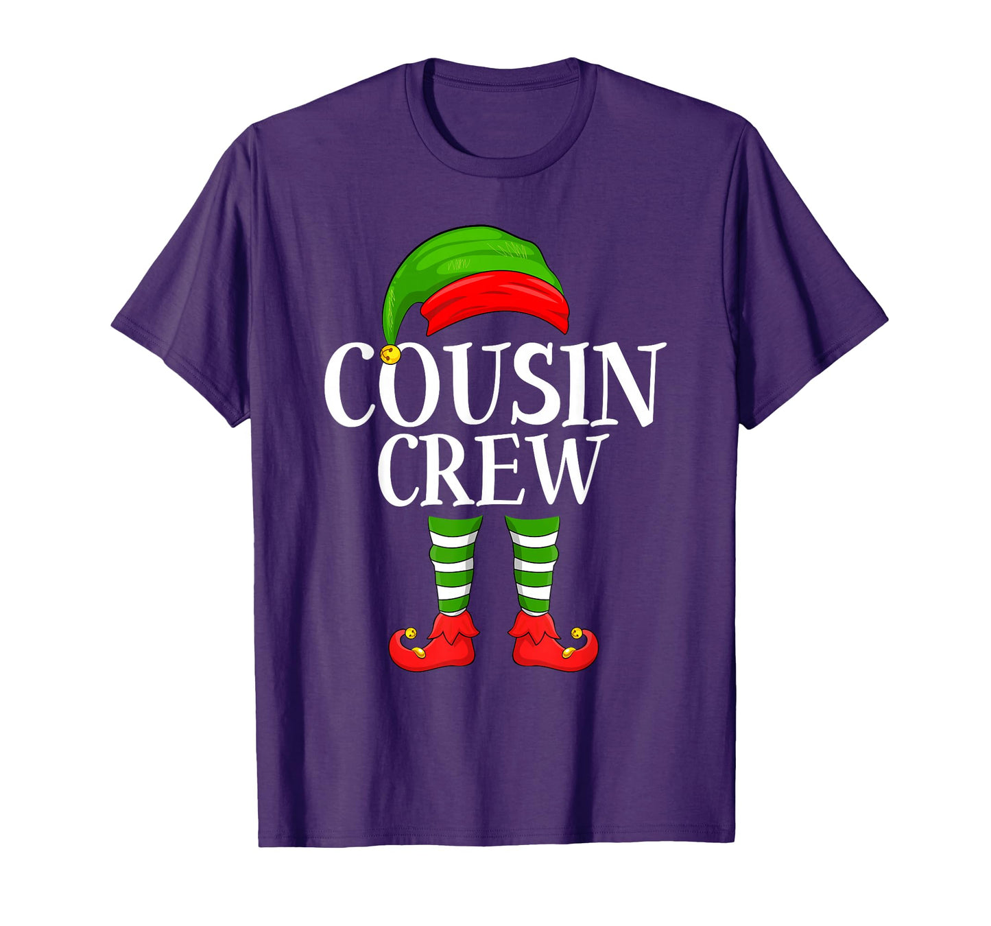 Cousin Crew Matching Family Group Elf Christmas Pajamas T-Shirt