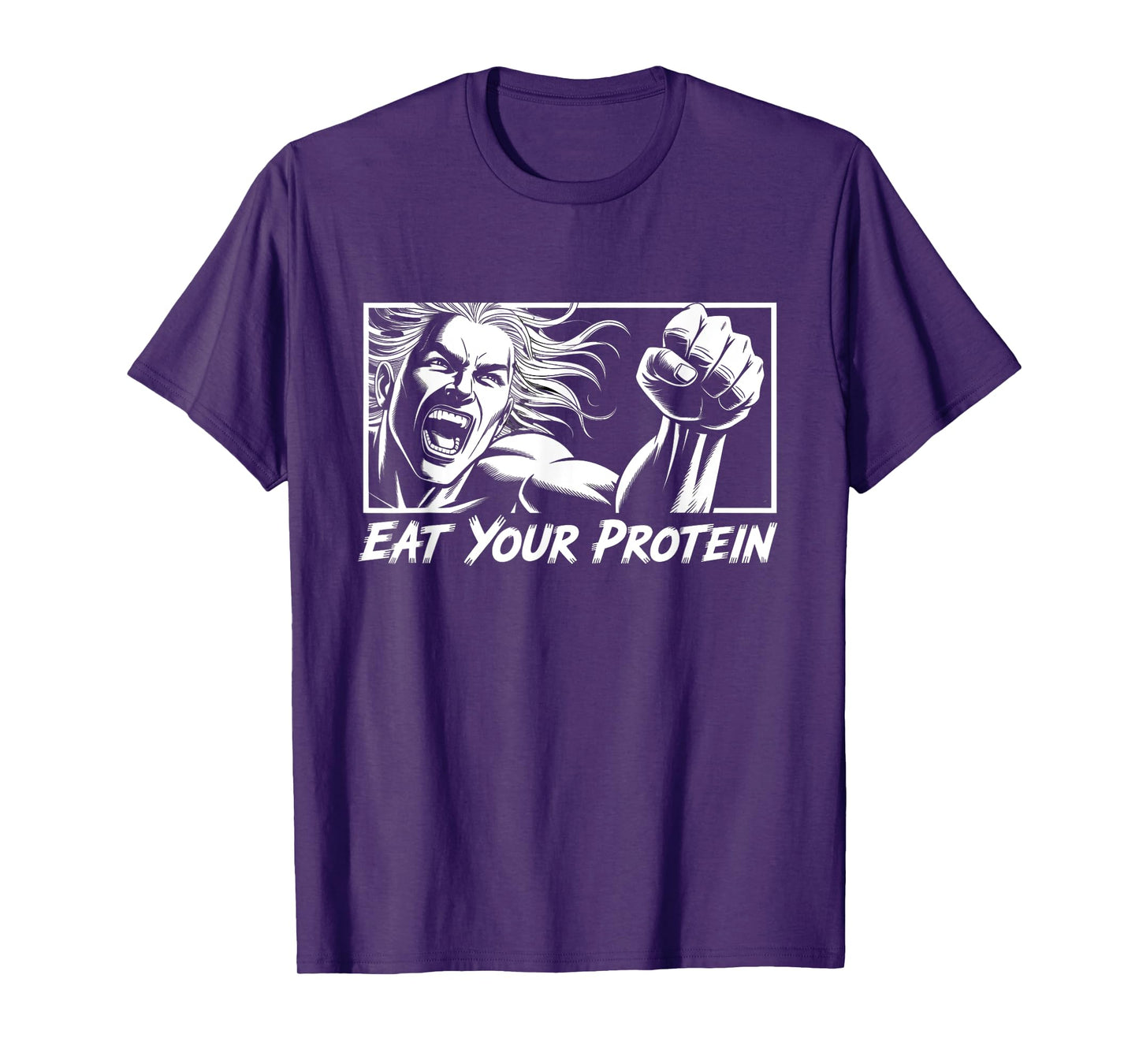 Eat Your Protein Anime Gym Manga Bodybuilding Fitness Anime T-Shirt