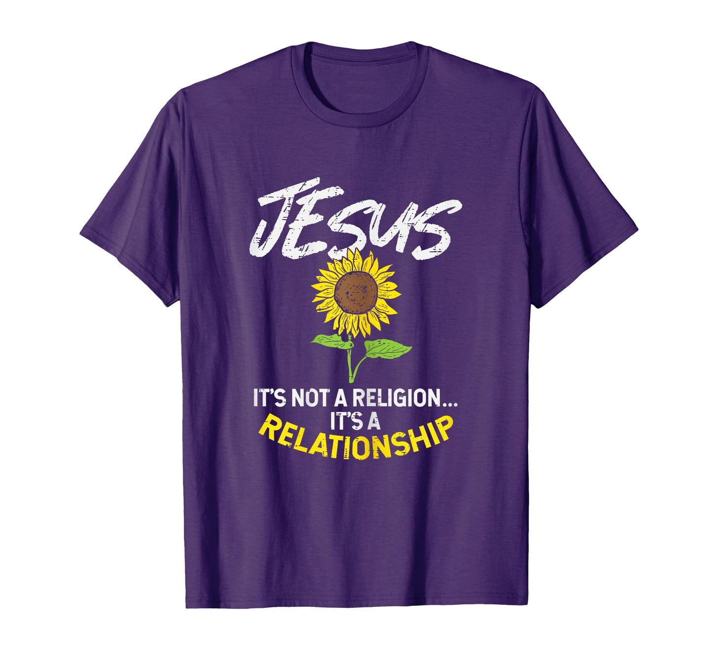 BoredKoalas Jesus Shirts Religious Christian Gift Sunflower Jesus Not Religion Relationship God Christian Gift T-Shirt