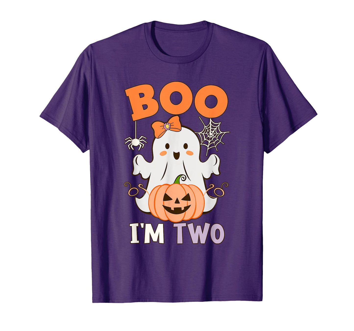 Boo I'm Two 2nd Birthday Spooky Cute Halloween Kids T-Shirt