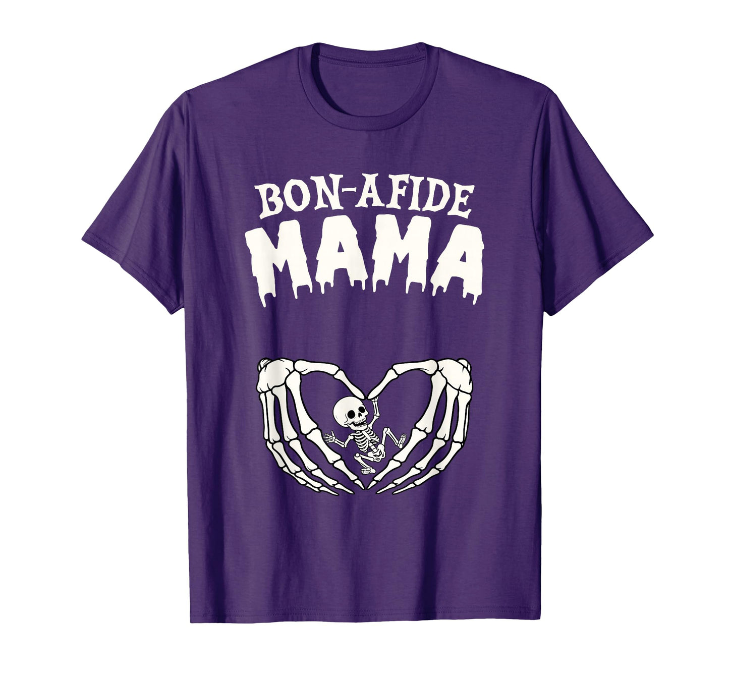 Halloween Pregnancy Announcement Mom to Be Bon-afide Mama T-Shirt