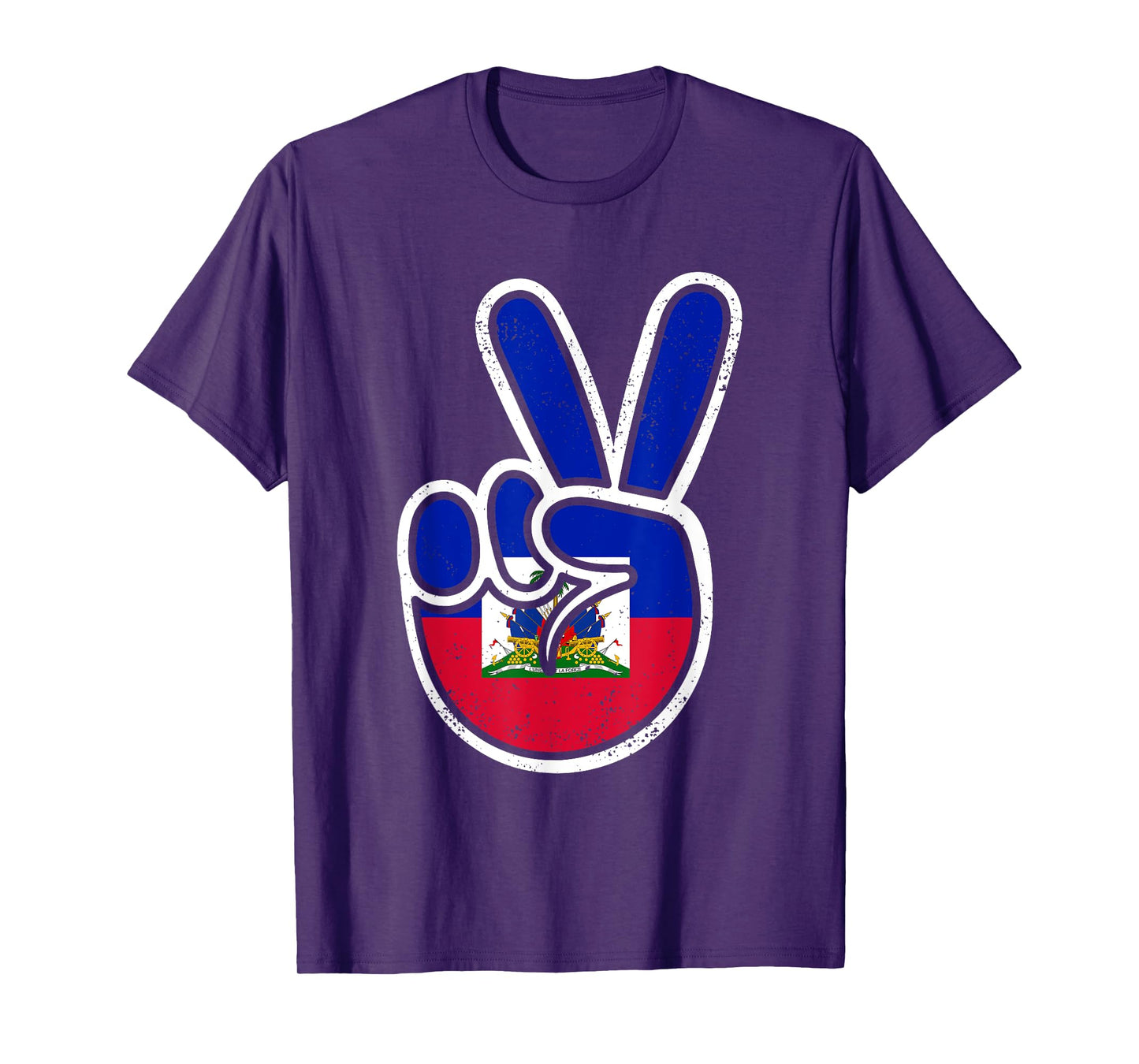 Haitian Flag Day Peace Sign Funny Haiti Retro Boys Toddler T-Shirt